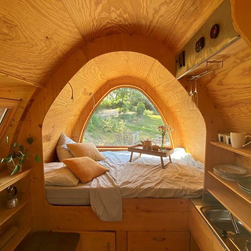 visite virtuelle cabane - One's trip constructeur de structures mobiles en bois